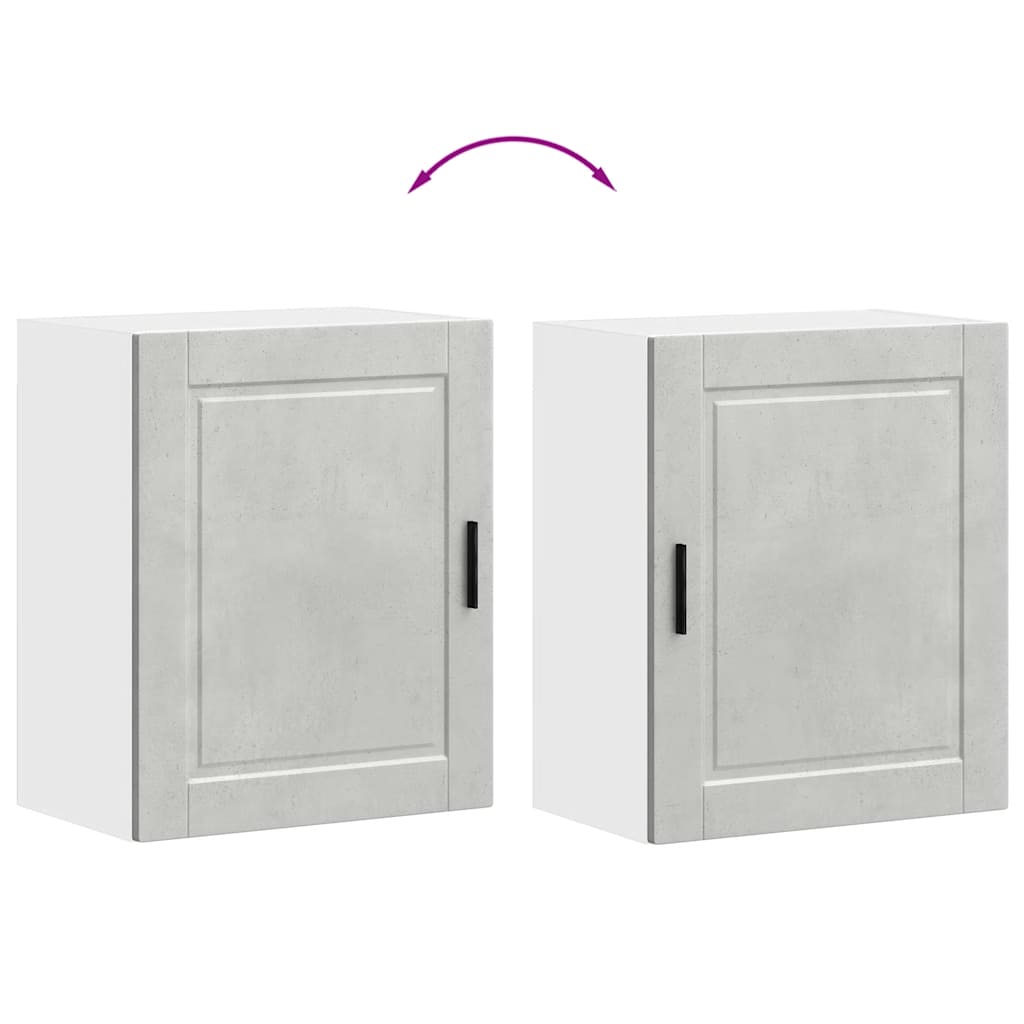 Kitchen Wall Cabinets 2 pcs Porto Concrete Grey Engineered Wood